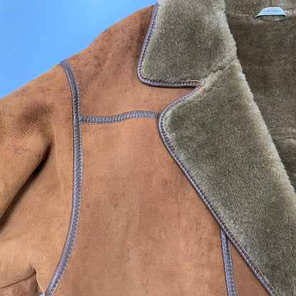 【現状渡し品】【メンズ】 O'NED オーネッド フランス製 SHEEPSKIN MOUTON COAT シープスキン ムートンコート アウター 146-260225-cs-03-izu サイズ：46 カラー：ブラウン 万代Net店