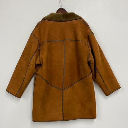 【現状渡し品】【メンズ】 O'NED オーネッド フランス製 SHEEPSKIN MOUTON COAT シープスキン ムートンコート アウター 146-260225-cs-03-izu サイズ：46 カラー：ブラウン 万代Net店
