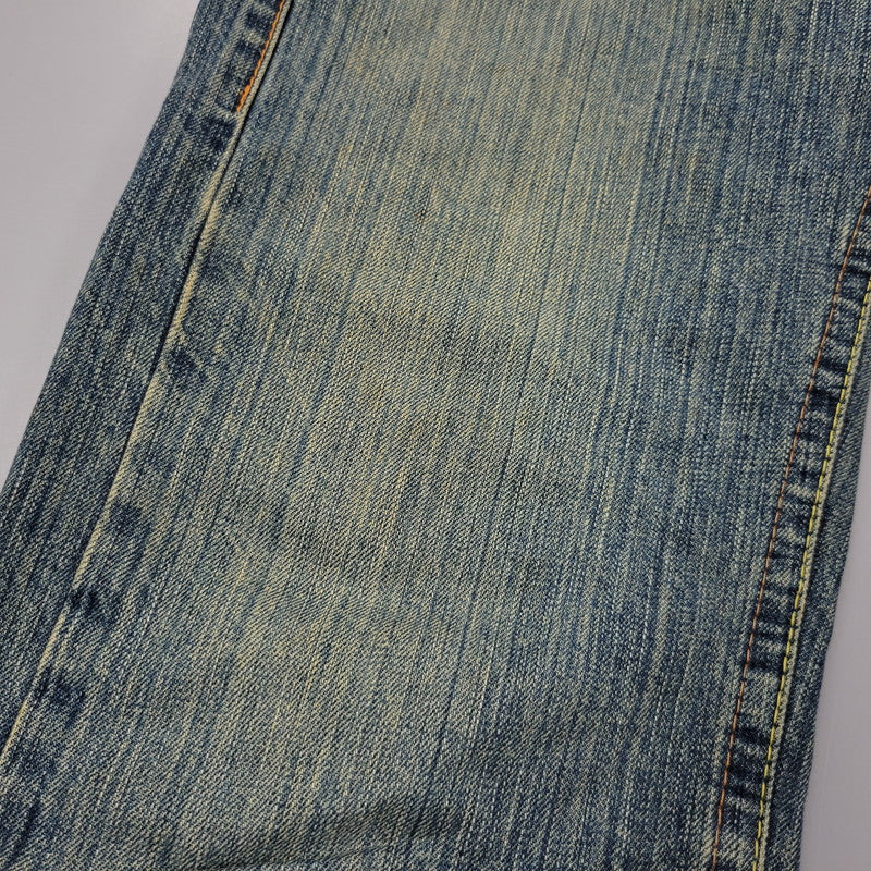【中古品】【メンズ】 CO LU BACK PRINT BUTTON FLY DENIM PANTSバックプリント ボタンフライ デニムパンツ ズボン ボトムス 157-260303-ya-22-izu サイズ：S カラー：インディゴ 万代Net店