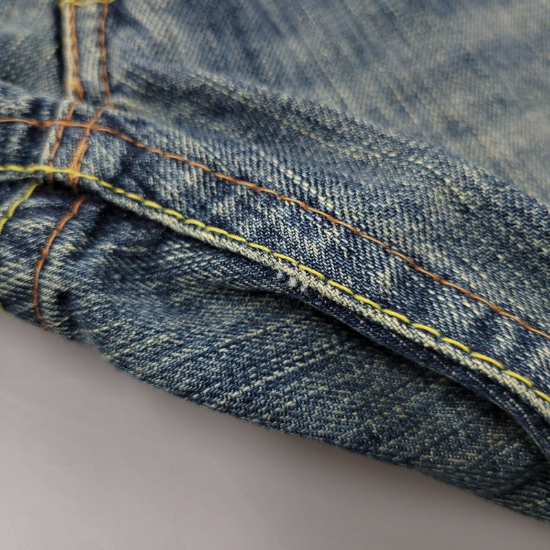 【中古品】【メンズ】 CO LU BACK PRINT BUTTON FLY DENIM PANTSバックプリント ボタンフライ デニムパンツ ズボン ボトムス 157-260303-ya-22-izu サイズ：S カラー：インディゴ 万代Net店
