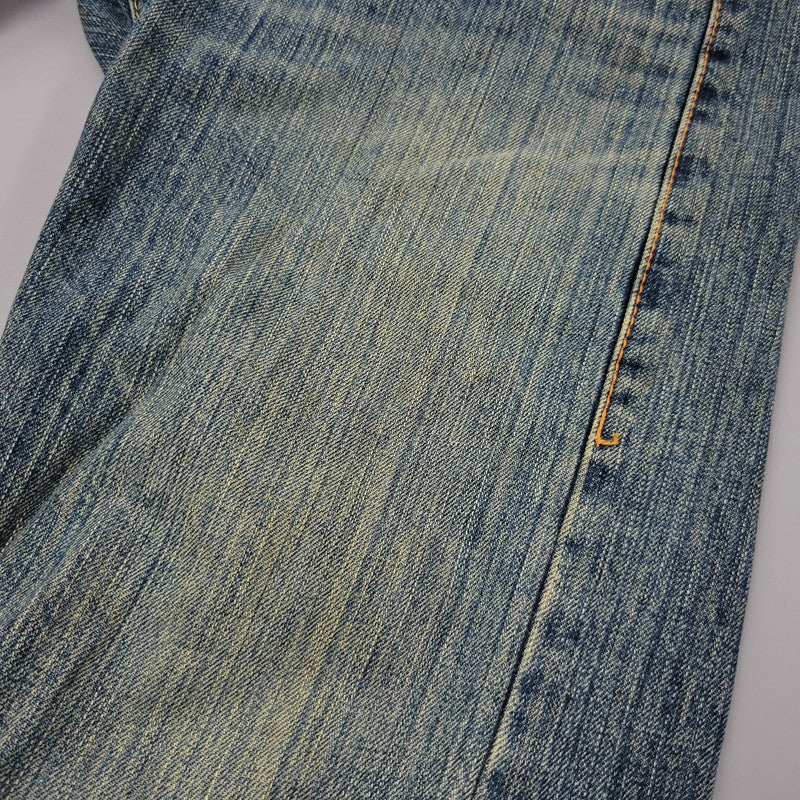 【中古品】【メンズ】 CO LU BACK PRINT BUTTON FLY DENIM PANTSバックプリント ボタンフライ デニムパンツ ズボン ボトムス 157-260303-ya-22-izu サイズ：S カラー：インディゴ 万代Net店