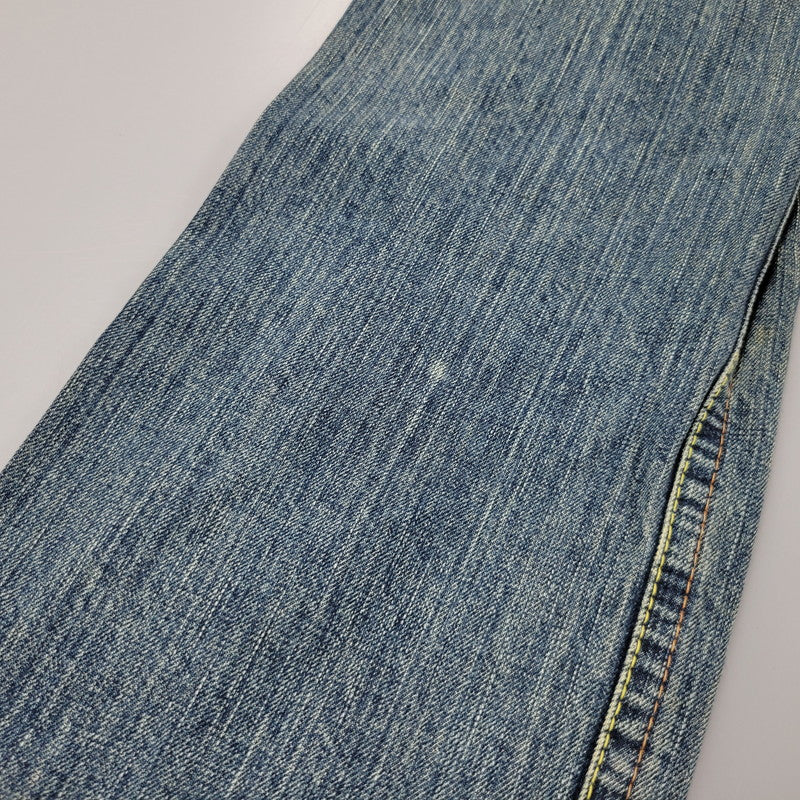 【中古品】【メンズ】 CO LU BACK PRINT BUTTON FLY DENIM PANTSバックプリント ボタンフライ デニムパンツ ズボン ボトムス 157-260303-ya-22-izu サイズ：S カラー：インディゴ 万代Net店