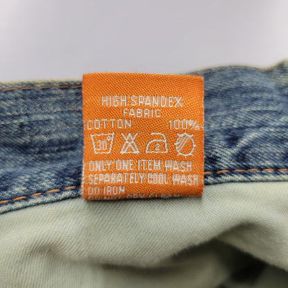 【中古品】【メンズ】 CO LU BACK PRINT BUTTON FLY DENIM PANTSバックプリント ボタンフライ デニムパンツ ズボン ボトムス 157-260303-ya-22-izu サイズ：S カラー：インディゴ 万代Net店