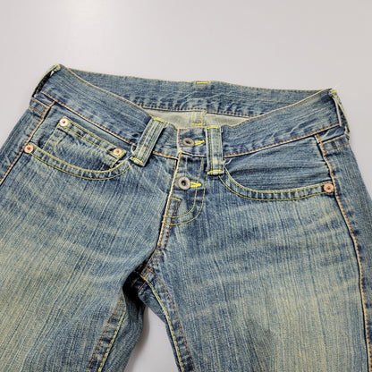 【中古品】【メンズ】 CO LU BACK PRINT BUTTON FLY DENIM PANTSバックプリント ボタンフライ デニムパンツ ズボン ボトムス 157-260303-ya-22-izu サイズ：S カラー：インディゴ 万代Net店