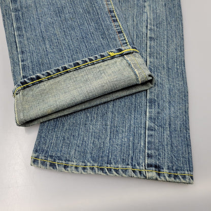 【中古品】【メンズ】 CO LU BACK PRINT BUTTON FLY DENIM PANTSバックプリント ボタンフライ デニムパンツ ズボン ボトムス 157-260303-ya-22-izu サイズ：S カラー：インディゴ 万代Net店