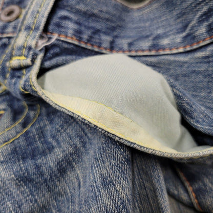 【中古品】【メンズ】 CO LU BACK PRINT BUTTON FLY DENIM PANTSバックプリント ボタンフライ デニムパンツ ズボン ボトムス 157-260303-ya-22-izu サイズ：S カラー：インディゴ 万代Net店