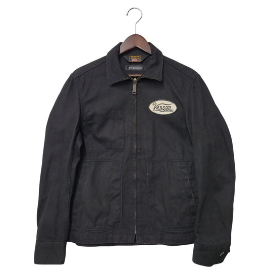 【中古品】【メンズ】 VANSON バンソン × JACKROSE ジャックローズ BACK CROSS SCULL ZIPUP JACKET バック クロス スカル ジップアップ ジャケット アウター 145-260226-ya-16-izu サイズ：M カラー：BLACK 万代Net店
