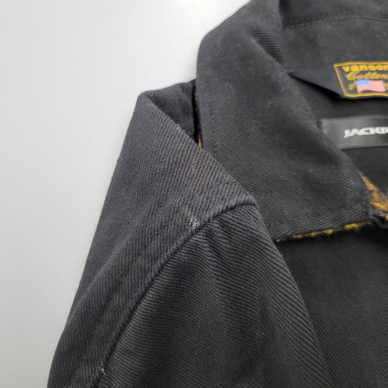 【中古品】【メンズ】 VANSON バンソン × JACKROSE ジャックローズ BACK CROSS SCULL ZIPUP JACKET バック クロス スカル ジップアップ ジャケット アウター 145-260226-ya-16-izu サイズ：M カラー：BLACK 万代Net店