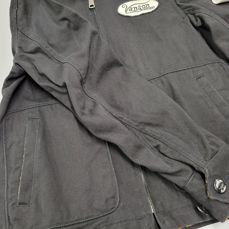 【中古品】【メンズ】 VANSON バンソン × JACKROSE ジャックローズ BACK CROSS SCULL ZIPUP JACKET バック クロス スカル ジップアップ ジャケット アウター 145-260226-ya-16-izu サイズ：M カラー：BLACK 万代Net店