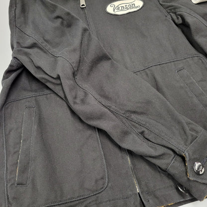 【中古品】【メンズ】 VANSON バンソン × JACKROSE ジャックローズ BACK CROSS SCULL ZIPUP JACKET バック クロス スカル ジップアップ ジャケット アウター 145-260226-ya-16-izu サイズ：M カラー：BLACK 万代Net店