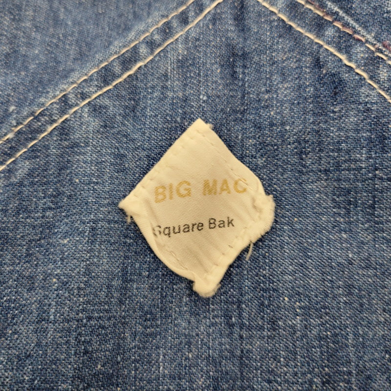 【中古品】【メンズ】 BIG MAC ビッグマック DENIM OVERALL デニム オーバーオール ズボン ボトムス 146-260226-ya-02-izu サイズ：下記参照 カラー：インディゴ 万代Net店