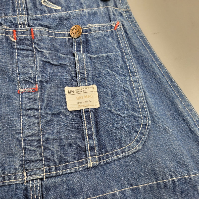 【中古品】【メンズ】 BIG MAC ビッグマック DENIM OVERALL デニム オーバーオール ズボン ボトムス 146-260226-ya-02-izu サイズ：下記参照 カラー：インディゴ 万代Net店