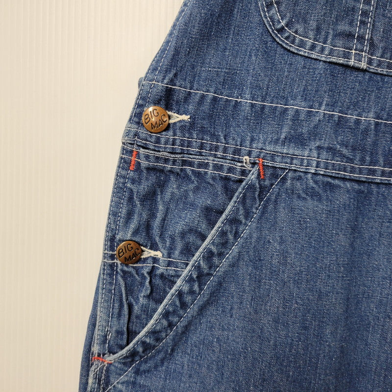 【中古品】【メンズ】 BIG MAC ビッグマック DENIM OVERALL デニム オーバーオール ズボン ボトムス 146-260226-ya-02-izu サイズ：下記参照 カラー：インディゴ 万代Net店