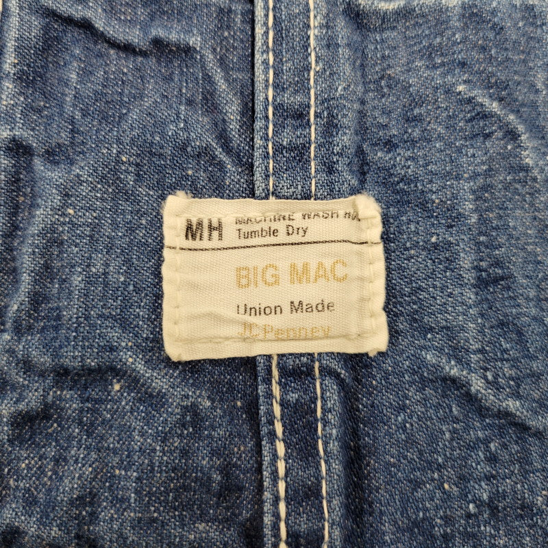 【中古品】【メンズ】 BIG MAC ビッグマック DENIM OVERALL デニム オーバーオール ズボン ボトムス 146-260226-ya-02-izu サイズ：下記参照 カラー：インディゴ 万代Net店