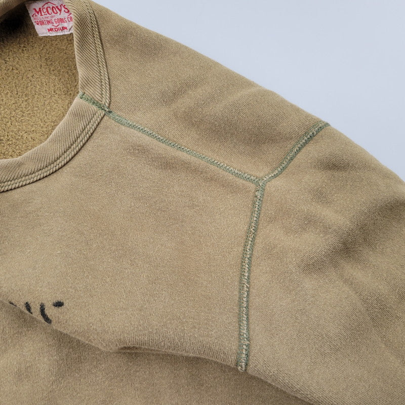 【中古品】【メンズ】 The REAL McCOY'S ザリアルマッコイズ MILITARY SWEAT ミリタリー スウェット トップス 長袖 145-260227-kh-06-izu サイズ：M カラー：カーキ系 万代Net店