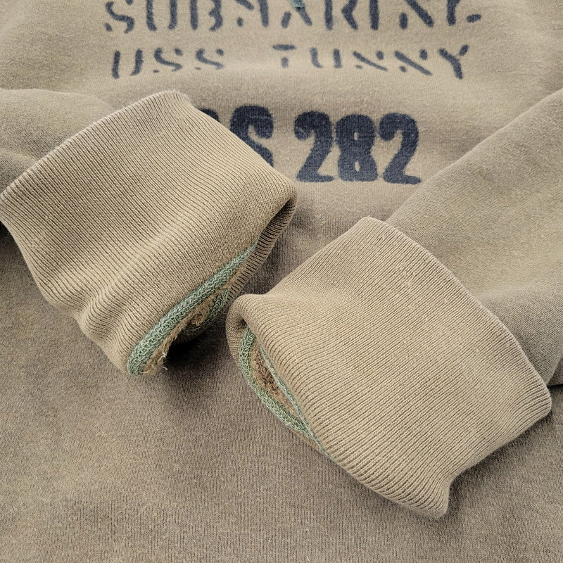 【中古品】【メンズ】 The REAL McCOY'S ザリアルマッコイズ MILITARY SWEAT ミリタリー スウェット トップス 長袖 145-260227-kh-06-izu サイズ：M カラー：カーキ系 万代Net店