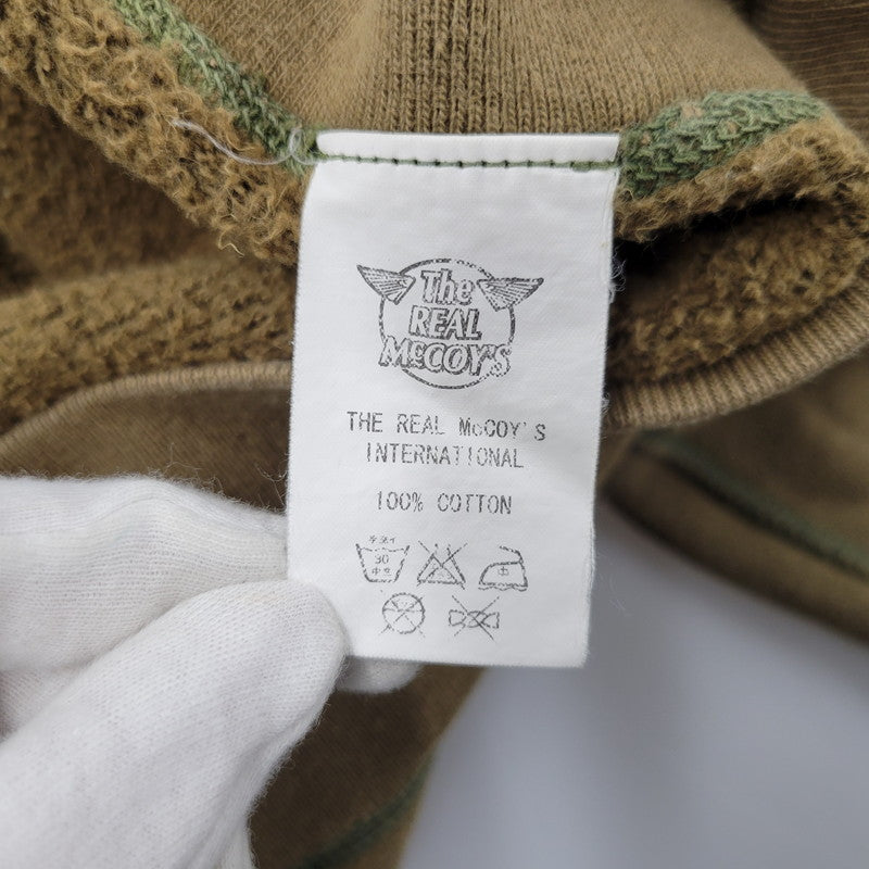【中古品】【メンズ】 The REAL McCOY'S ザリアルマッコイズ MILITARY SWEAT ミリタリー スウェット トップス 長袖 145-260227-kh-06-izu サイズ：M カラー：カーキ系 万代Net店