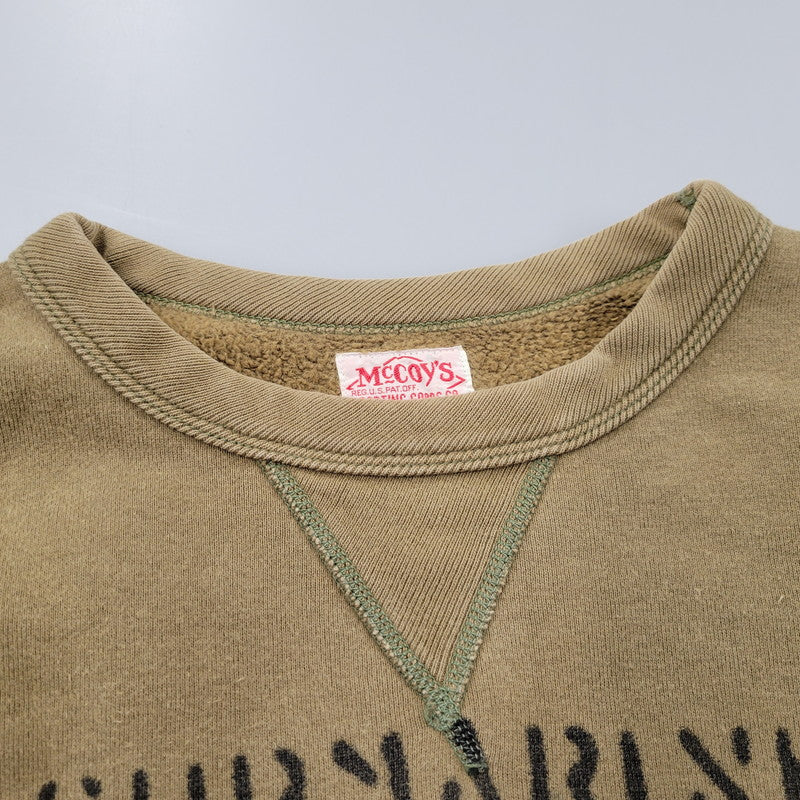 【中古品】【メンズ】 The REAL McCOY'S ザリアルマッコイズ MILITARY SWEAT ミリタリー スウェット トップス 長袖 145-260227-kh-06-izu サイズ：M カラー：カーキ系 万代Net店