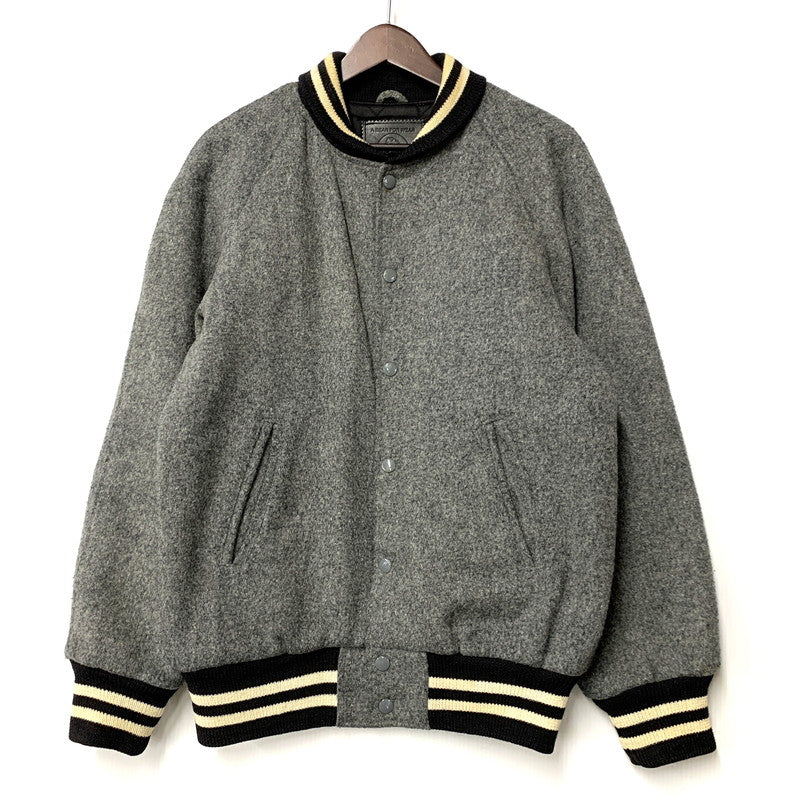 【中古品】【メンズ】 WOOL STADIUM JACKET ウール スタジアムジャケット USA製 スタジャン アウター 146-260227-as-08-izu サイズ：S カラー：グレー 万代Net店
