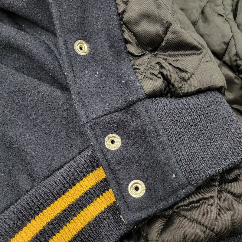 【現状渡し品】【メンズ】 Golden Bear ゴールデンベア STADIUM JACKET スタジアム ジャケット アウター 146-260227-kh-02-izu サイズ：M カラー：ネイビー×アイボリー 万代Net店