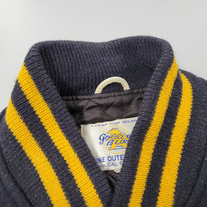 【現状渡し品】【メンズ】 Golden Bear ゴールデンベア STADIUM JACKET スタジアム ジャケット アウター 146-260227-kh-02-izu サイズ：M カラー：ネイビー×アイボリー 万代Net店