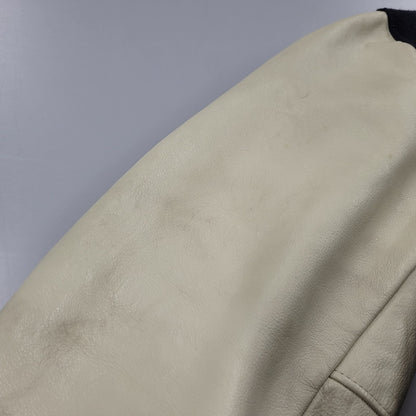 【現状渡し品】【メンズ】 Golden Bear ゴールデンベア STADIUM JACKET スタジアム ジャケット アウター 146-260227-kh-02-izu サイズ：M カラー：ネイビー×アイボリー 万代Net店