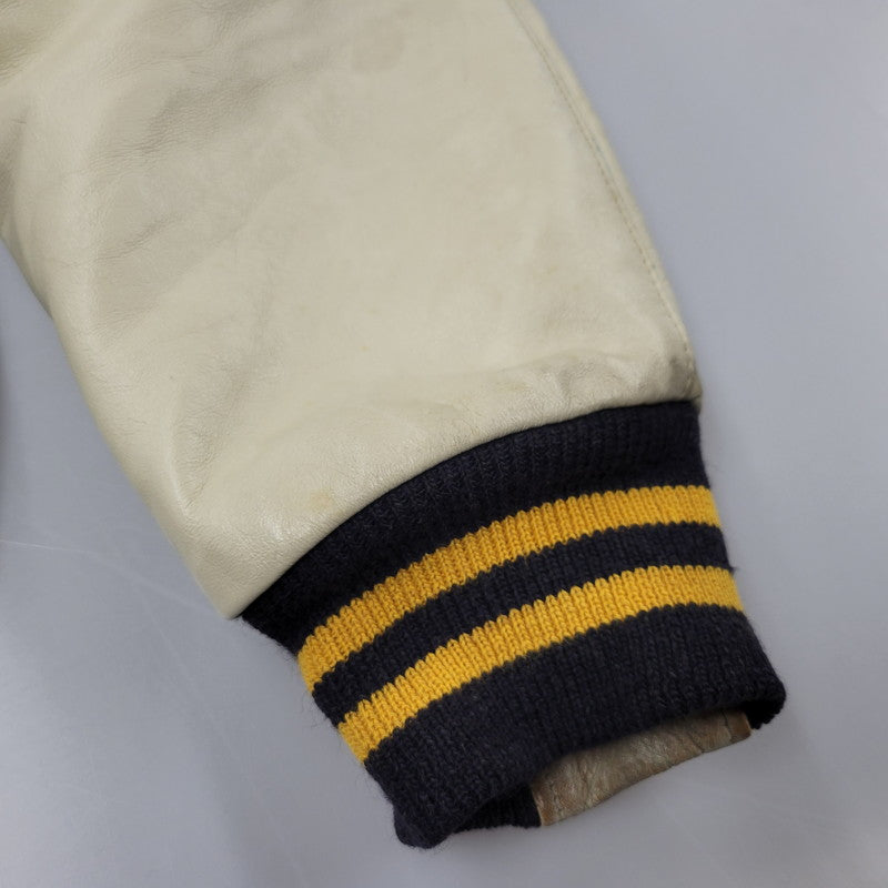 【現状渡し品】【メンズ】 Golden Bear ゴールデンベア STADIUM JACKET スタジアム ジャケット アウター 146-260227-kh-02-izu サイズ：M カラー：ネイビー×アイボリー 万代Net店