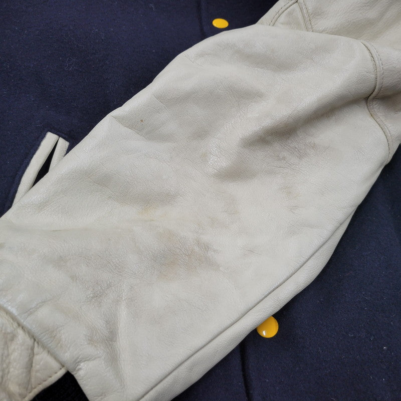 【現状渡し品】【メンズ】 Golden Bear ゴールデンベア STADIUM JACKET スタジアム ジャケット アウター 146-260227-kh-02-izu サイズ：M カラー：ネイビー×アイボリー 万代Net店