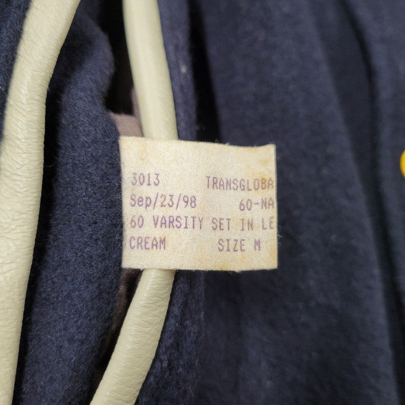 【現状渡し品】【メンズ】 Golden Bear ゴールデンベア STADIUM JACKET スタジアム ジャケット アウター 146-260227-kh-02-izu サイズ：M カラー：ネイビー×アイボリー 万代Net店