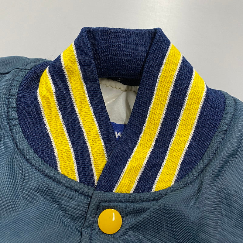 【中古品】【メンズ】 HOLLOWAY ホロウェイ 70～80’S USA製 NYLON STADIUM JACKET ナイロン スタジアム ジャケット アウター 146-260304-cs-19-izu サイズ：S カラー：ネイビー 万代Net店