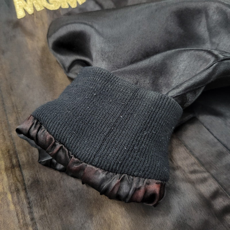 【現状渡し品】【メンズ】 MGM GRAND メトロ・ゴールドウィン・メイヤー グランド 4000 USA製 80S 刺繍 BLOUSON JACKET ブルゾン ジャケット アウター 146-260305-yn-08-izu サイズ：XXL カラー：ブラック系 万代Net店