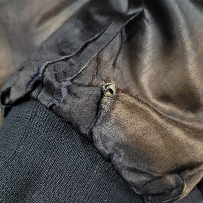 【現状渡し品】【メンズ】 MGM GRAND メトロ・ゴールドウィン・メイヤー グランド 4000 USA製 80S 刺繍 BLOUSON JACKET ブルゾン ジャケット アウター 146-260305-yn-08-izu サイズ：XXL カラー：ブラック系 万代Net店