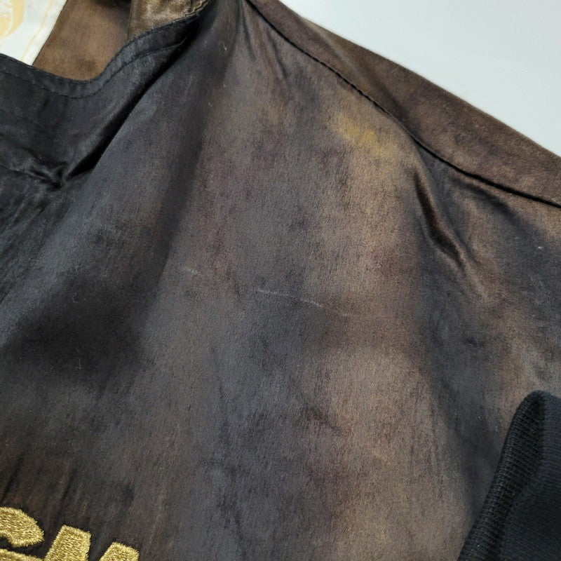 【現状渡し品】【メンズ】 MGM GRAND メトロ・ゴールドウィン・メイヤー グランド 4000 USA製 80S 刺繍 BLOUSON JACKET ブルゾン ジャケット アウター 146-260305-yn-08-izu サイズ：XXL カラー：ブラック系 万代Net店