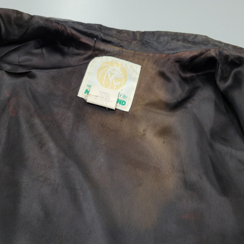 【現状渡し品】【メンズ】 MGM GRAND メトロ・ゴールドウィン・メイヤー グランド 4000 USA製 80S 刺繍 BLOUSON JACKET ブルゾン ジャケット アウター 146-260305-yn-08-izu サイズ：XXL カラー：ブラック系 万代Net店
