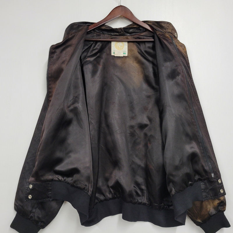 【現状渡し品】【メンズ】 MGM GRAND メトロ・ゴールドウィン・メイヤー グランド 4000 USA製 80S 刺繍 BLOUSON JACKET ブルゾン ジャケット アウター 146-260305-yn-08-izu サイズ：XXL カラー：ブラック系 万代Net店