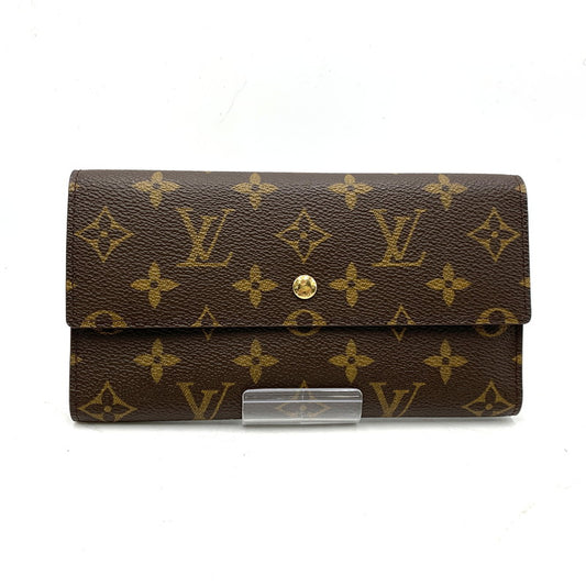 【中古品】【メンズ/レディース】 LOUIS VUITTON ルイ・ヴィトン M61215 TH0938 モノグラム ポルトトレゾール 長財布 179-260226-kh-01-izu カラー：ブラウン 万代Net店