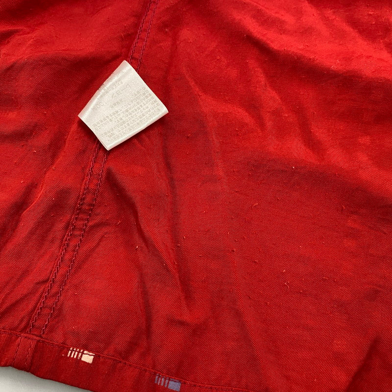 【中古品】【メンズ】 RAYON SQUARE BORDER SHIRT レーヨン スクエア ボーダー シャツ トップス 長袖 145-260304-cs-18-izu サイズ：M カラー：レッド 万代Net店