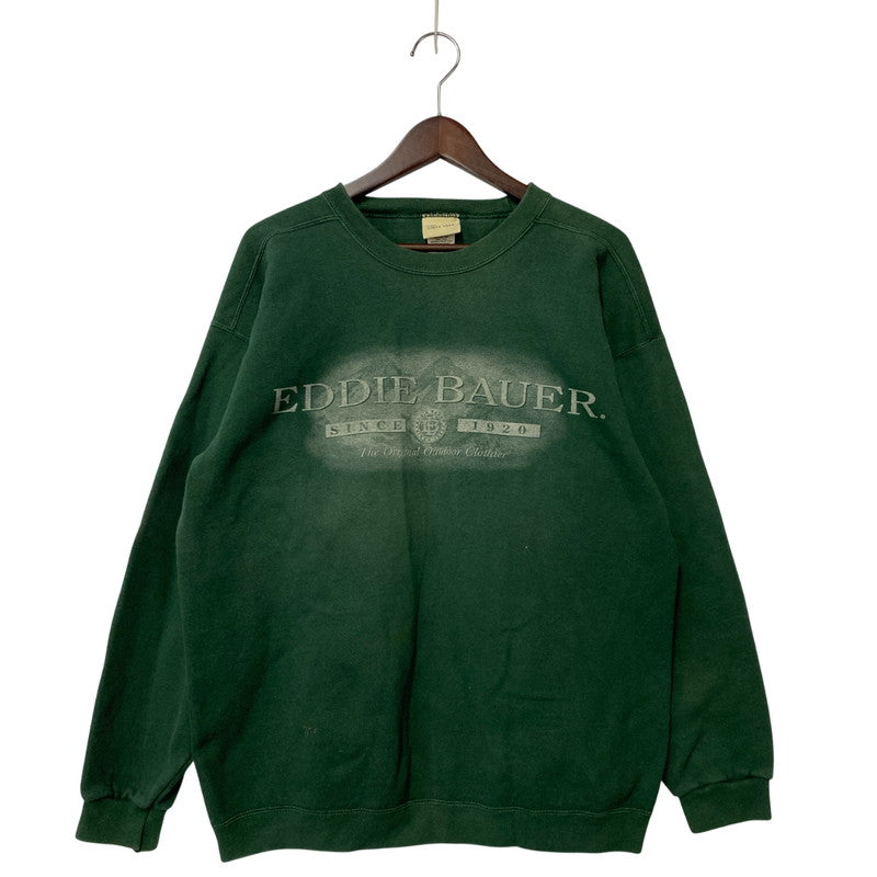 【中古品】【メンズ】 82805 USA製 PRINT LOGO SWEAT プリント ロゴ スウェット トップス 長袖 144-260304-cs-20-izu サイズ：M カラー：グリーン 万代Net店