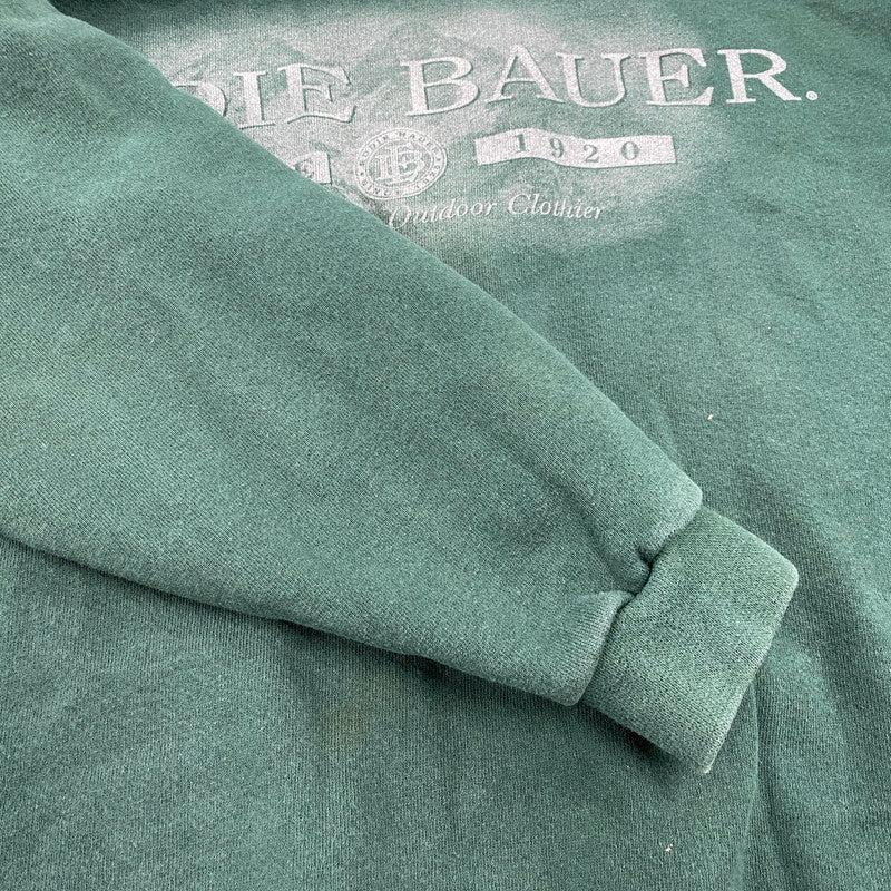 【中古品】【メンズ】 82805 USA製 PRINT LOGO SWEAT プリント ロゴ スウェット トップス 長袖 144-260304-cs-20-izu サイズ：M カラー：グリーン 万代Net店