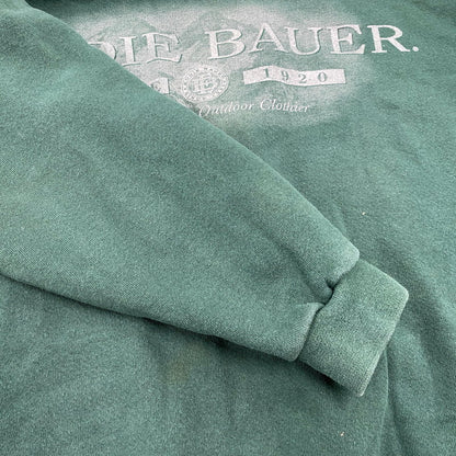 【中古品】【メンズ】 82805 USA製 PRINT LOGO SWEAT プリント ロゴ スウェット トップス 長袖 144-260304-cs-20-izu サイズ：M カラー：グリーン 万代Net店