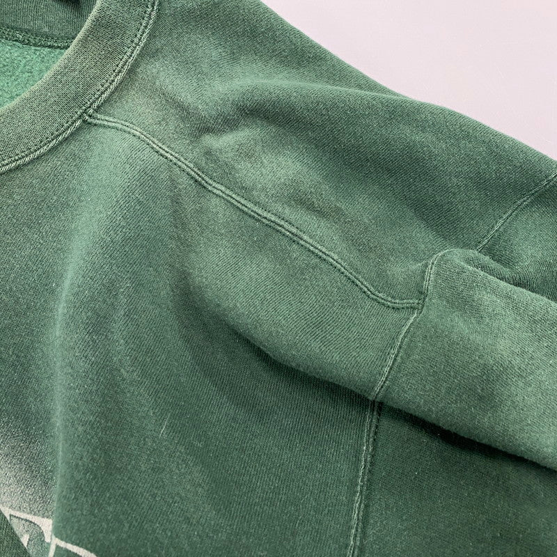 【中古品】【メンズ】 82805 USA製 PRINT LOGO SWEAT プリント ロゴ スウェット トップス 長袖 144-260304-cs-20-izu サイズ：M カラー：グリーン 万代Net店
