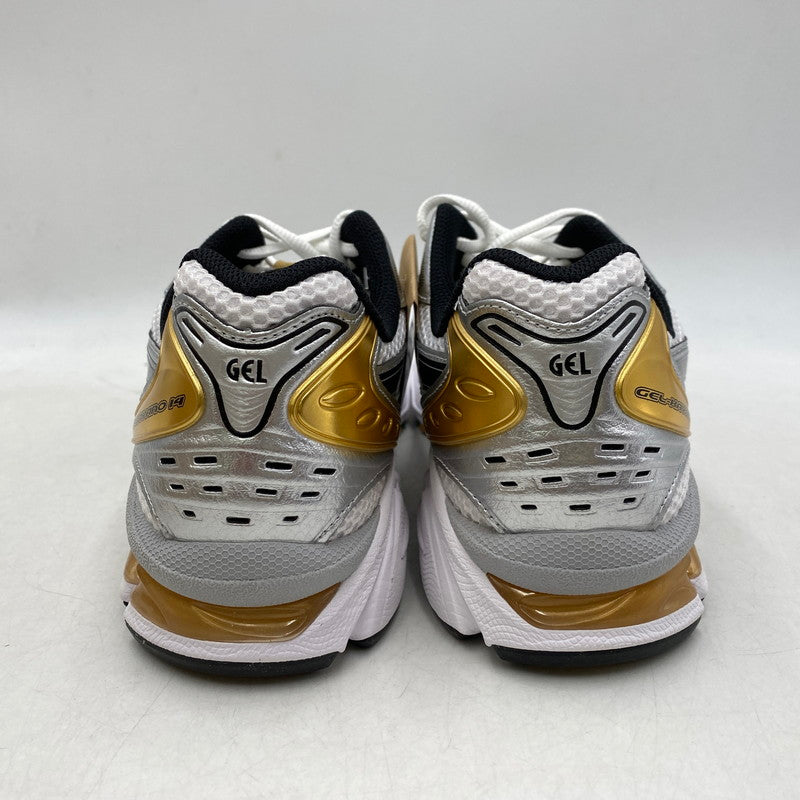 【中古美品】【メンズ】 1201A019 GEL-KAYANO 14 ゲル カヤノ スニーカー シューズ 靴 162-260227-cs-01-izu サイズ：27.5cm カラー：WHITE/PURE GOLD 万代Net店