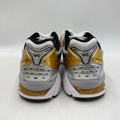 【中古美品】【メンズ】 1201A019 GEL-KAYANO 14 ゲル カヤノ スニーカー シューズ 靴 162-260227-cs-01-izu サイズ：27.5cm カラー：WHITE/PURE GOLD 万代Net店
