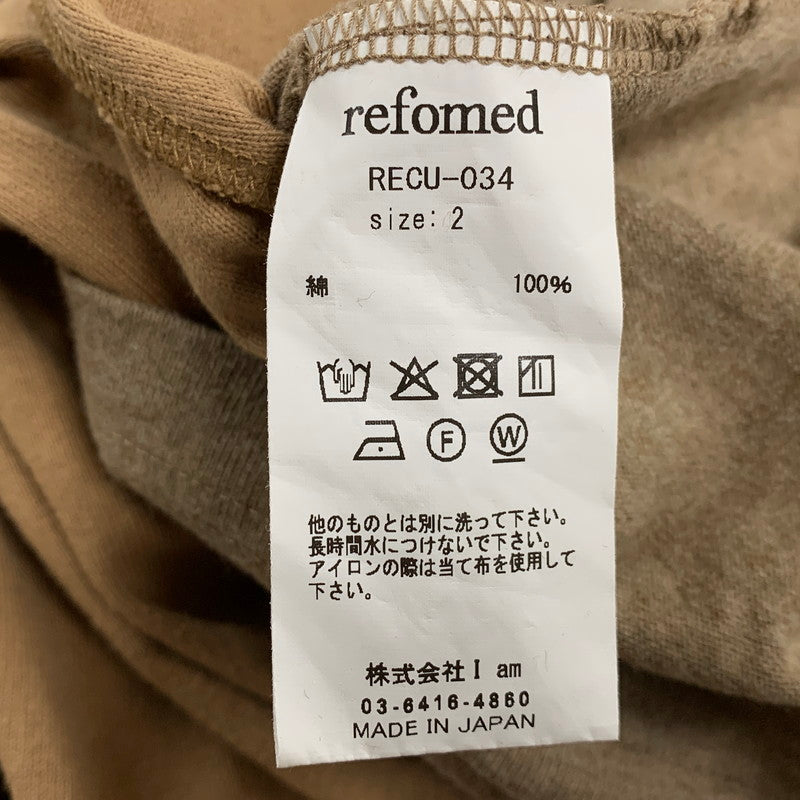 【中古品】【メンズ】 REFOMED リフォメッド RECU-034 REVERSIBLE LS TEE リバーシブル ロングスリーブ ティー トップス 長袖 140-260227-cs-14-izu サイズ：2 カラー：ベージュ 万代Net店