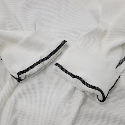 【中古美品】【メンズ】 ANCELLM アンセルム ANC-CT135 DAMAGE WAFFLE HI-NECK LS T-SHIRT ダメージ ワッフル ハイネック ロングスリーブ Tシャツ トップス 140-260227-kh-05-izu サイズ：1 カラー：ホワイト 万代Net店