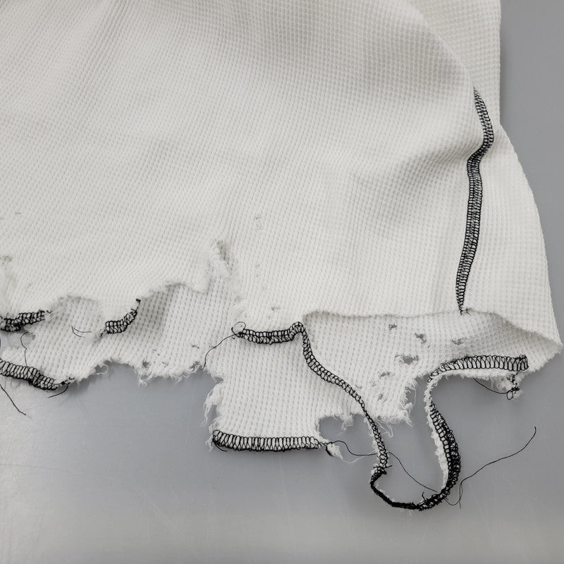 【中古美品】【メンズ】 ANCELLM アンセルム ANC-CT135 DAMAGE WAFFLE HI-NECK LS T-SHIRT ダメージ ワッフル ハイネック ロングスリーブ Tシャツ トップス 140-260227-kh-05-izu サイズ：1 カラー：ホワイト 万代Net店