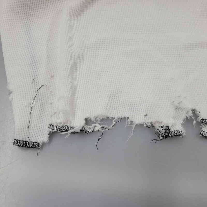 【中古美品】【メンズ】 ANCELLM アンセルム ANC-CT135 DAMAGE WAFFLE HI-NECK LS T-SHIRT ダメージ ワッフル ハイネック ロングスリーブ Tシャツ トップス 140-260227-kh-05-izu サイズ：1 カラー：ホワイト 万代Net店