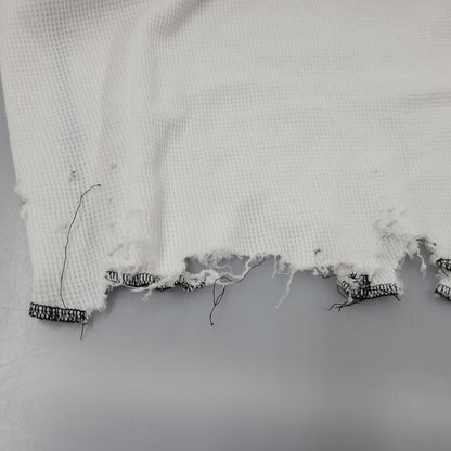 【中古美品】【メンズ】 ANCELLM アンセルム ANC-CT135 DAMAGE WAFFLE HI-NECK LS T-SHIRT ダメージ ワッフル ハイネック ロングスリーブ Tシャツ トップス 140-260227-kh-05-izu サイズ：1 カラー：ホワイト 万代Net店