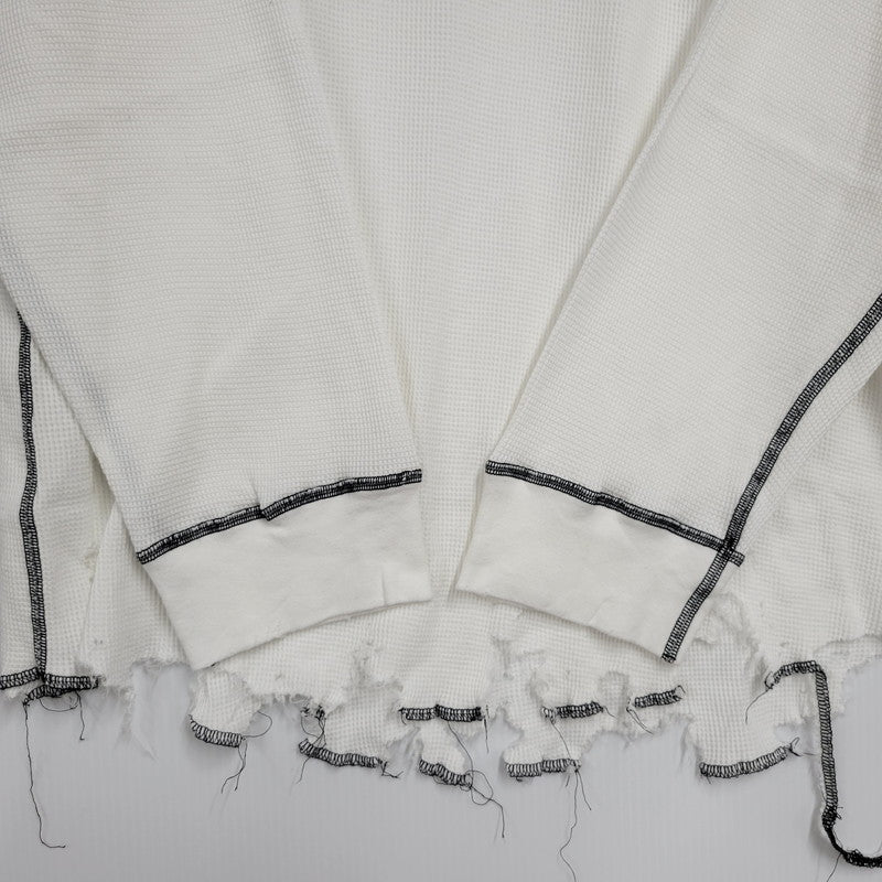 【中古美品】【メンズ】 ANCELLM アンセルム ANC-CT135 DAMAGE WAFFLE HI-NECK LS T-SHIRT ダメージ ワッフル ハイネック ロングスリーブ Tシャツ トップス 140-260227-kh-05-izu サイズ：1 カラー：ホワイト 万代Net店