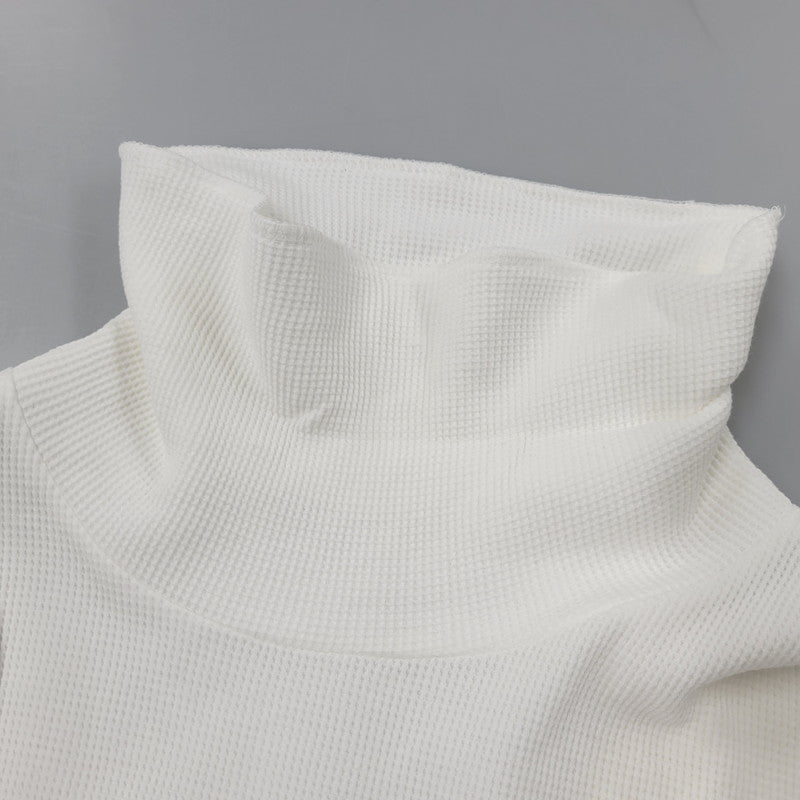 【中古美品】【メンズ】 ANCELLM アンセルム ANC-CT135 DAMAGE WAFFLE HI-NECK LS T-SHIRT ダメージ ワッフル ハイネック ロングスリーブ Tシャツ トップス 140-260227-kh-05-izu サイズ：1 カラー：ホワイト 万代Net店